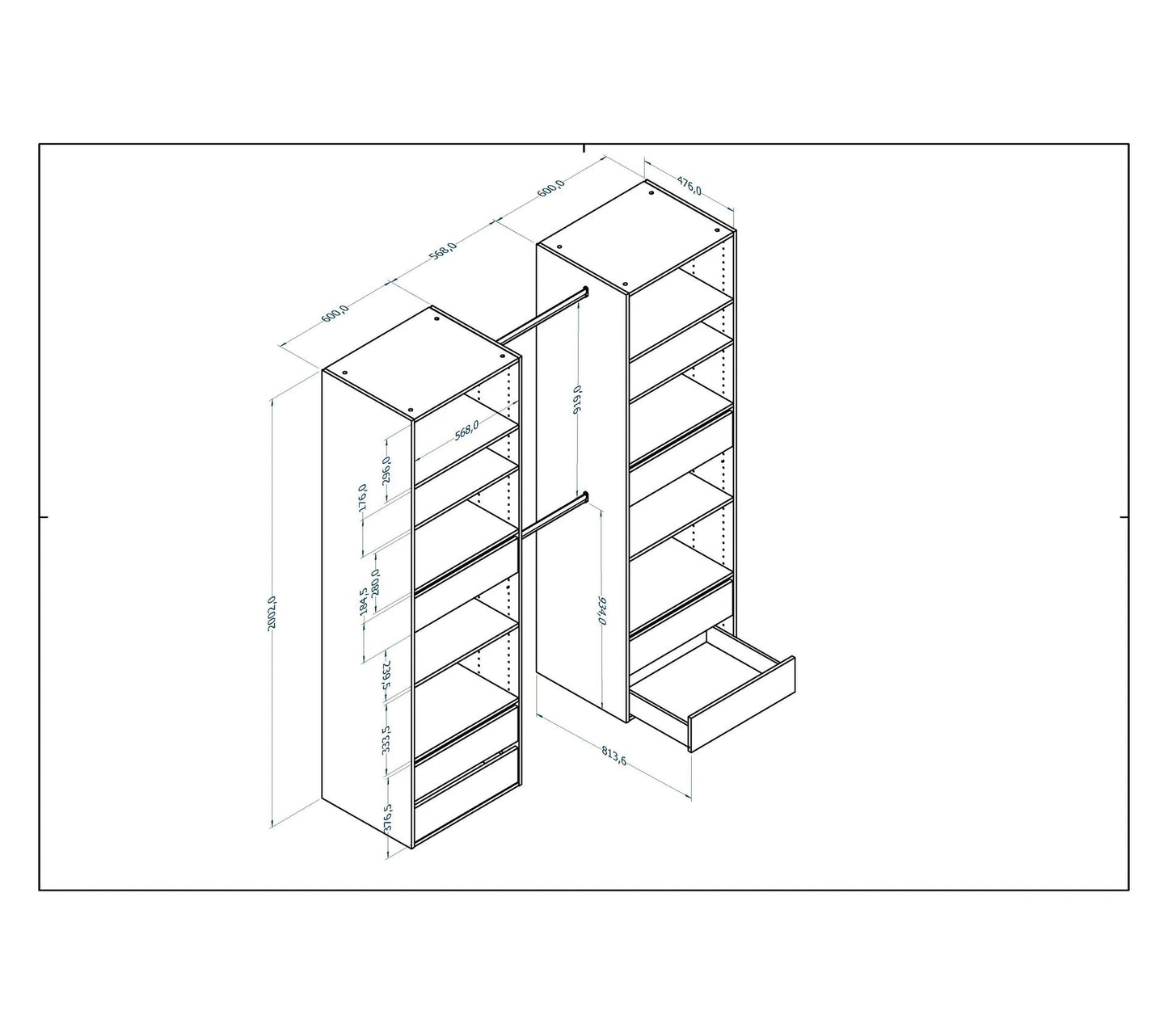 Kit dressing JIMMY imitation chêne