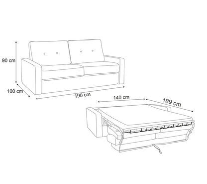 Canapé convertible express 3 places SAMIRA