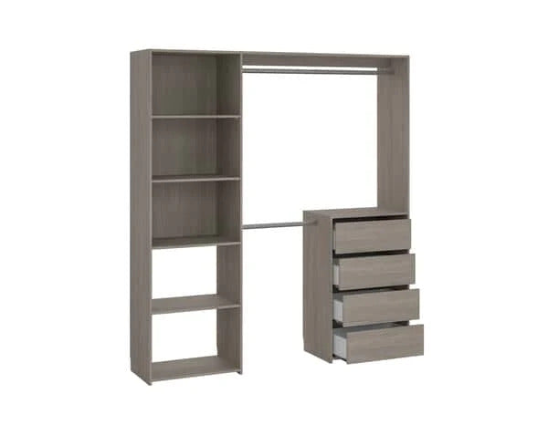 Kit dressing Karisma imitation chêne H. 200 x L. 180 x P. 40 cm