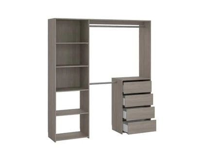 Kit dressing Karisma imitation chêne H. 200 x L. 180 x P. 40 cm