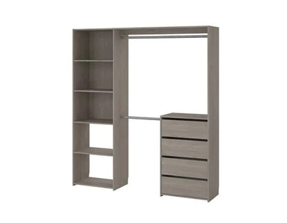 Kit dressing Karisma imitation chêne H. 200 x L. 180 x P. 40 cm