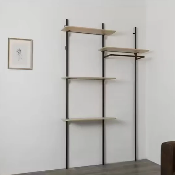 Meuble dressing modulable KALI blanc et bois