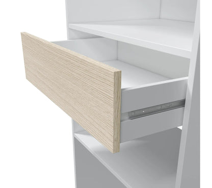 Armoire dressing CAMILA imitation Chêne et blanc