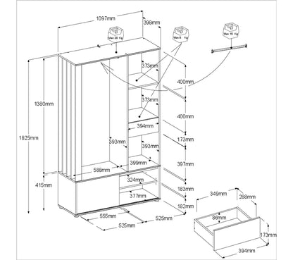 Kit dressing GHOST imitation chêne et blanc